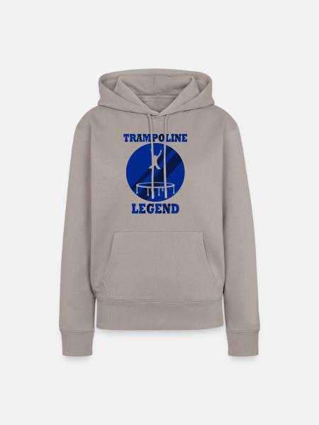 Bounce Trampolin, Hobbysport, - Frauen Premium Bio Hoodie - Taupe