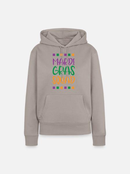 Mardi Gras Squad - Frauen Premium Bio Hoodie - Taupe
