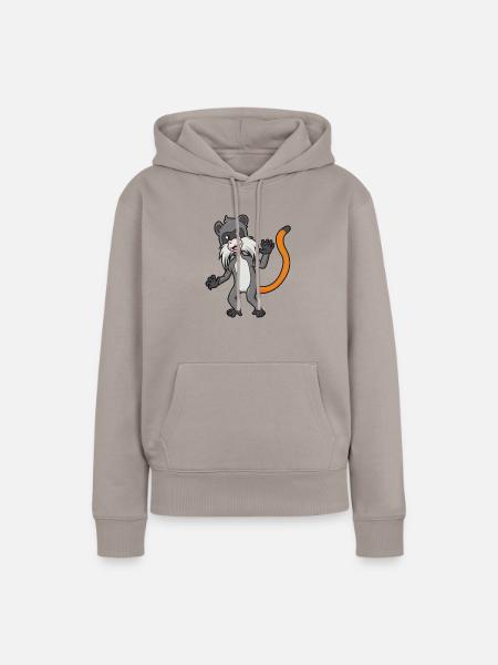 Kawaii Tamarin - Frauen Premium Bio Hoodie - Taupe