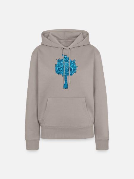 Blumenstrauß - Frauen Premium Bio Hoodie - Taupe