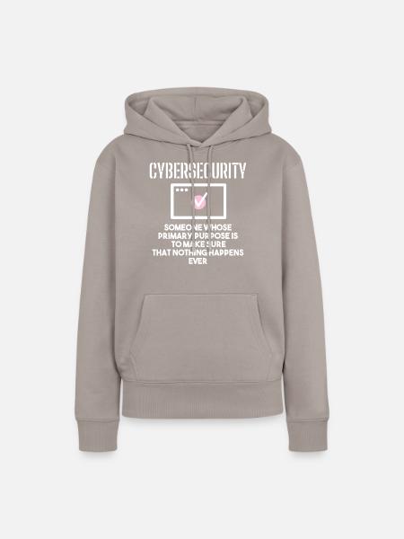 Cybersecurity - IT-Sicherheit Informatiker - Frauen Premium Bio Hoodie - Taupe