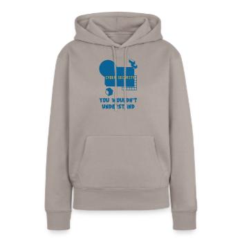 Cybersecurity - IT-Sicherheit Informatiker - Frauen Premium Bio Hoodie - Taupe - Vorne - Julia (174cm)