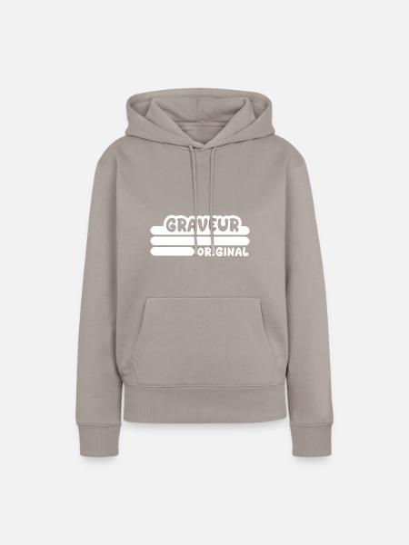 Beruf Graveur - Frauen Premium Bio Hoodie - Taupe