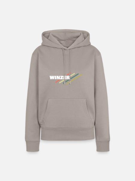 Arbeitsplatz Winzer - Frauen Premium Bio Hoodie - Taupe