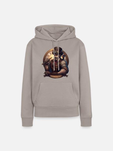Steampunk 1855 - Frauen Premium Bio Hoodie - Taupe