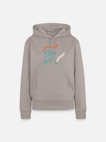 Pferd Avatar - Frauen Premium Bio Hoodie - Taupe