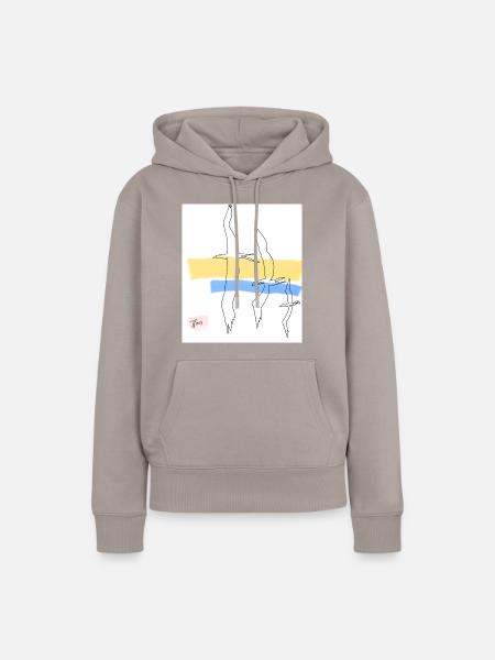 Free Birds - Frauen Premium Bio Hoodie - Taupe
