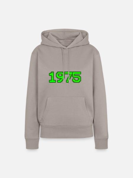 Nerd 1975 - Frauen Premium Bio Hoodie - Taupe