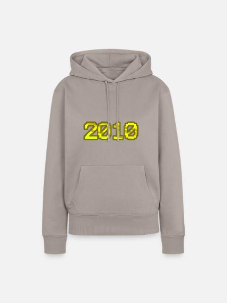 Nerd 2010 - Frauen Premium Bio Hoodie - Taupe