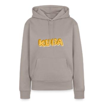 Kuba - Frauen Premium Bio Hoodie - Taupe - Vorne - Julia (174cm)