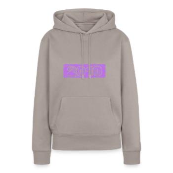 2010 2010 - Sweat à capuche Premium bio Femme - taupe - Devant - Julia (174cm)