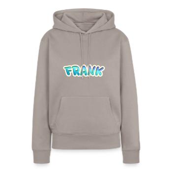 Frank - Frauen Premium Bio Hoodie - Taupe - Vorne - Julia (174cm)