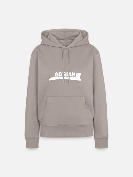 Vorname Adrian - Frauen Premium Bio Hoodie - Taupe