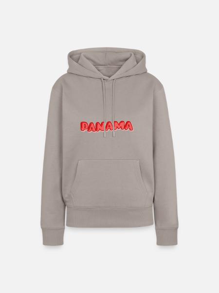 Panama als Urlaub - Frauen Premium Bio Hoodie - Taupe