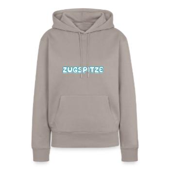Trekking Zugspitze - Sweat à capuche Premium bio Femme - taupe - Devant - Julia (174cm)