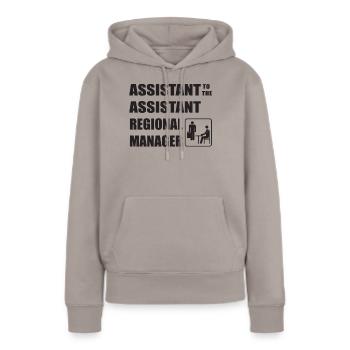 Assistant To The Regional Manager Matching - Frauen Premium Bio Hoodie - Taupe - Vorne - Julia (174cm)