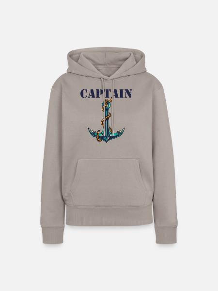 Captain and First Mate Matching - Frauen Premium Bio Hoodie - Taupe