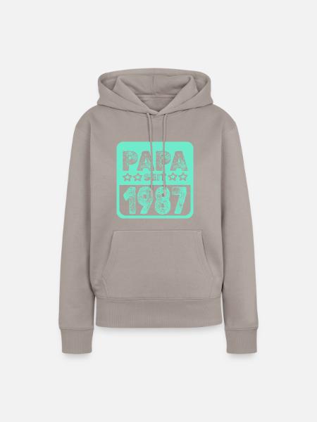 seit 1987 - Frauen Premium Bio Hoodie - Taupe