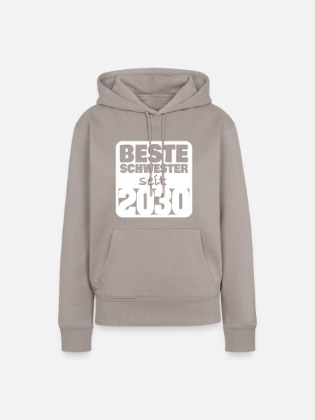 Geschwister 2030 - Frauen Premium Bio Hoodie - Taupe