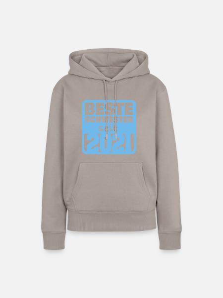 Schwesterchen 2021 - Frauen Premium Bio Hoodie - Taupe