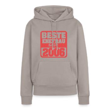 Ehe 2006 - Frauen Premium Bio Hoodie - Taupe - Vorne - Julia (174cm)
