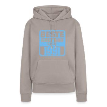 Ehe 1991 - Frauen Premium Bio Hoodie - Taupe - Vorne - Julia (174cm)