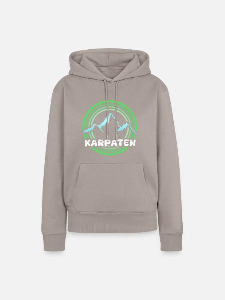 Berg Karpaten - Frauen Premium Bio Hoodie - Taupe