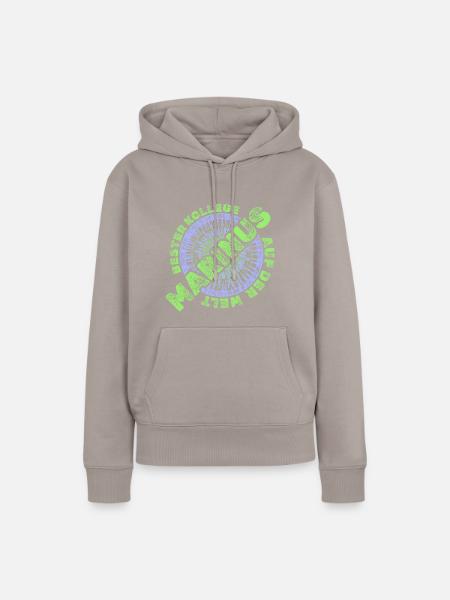 Marinus als Mitarbeiter - Frauen Premium Bio Hoodie - Taupe