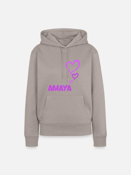 Geschenk für Amaya - Frauen Premium Bio Hoodie - Taupe