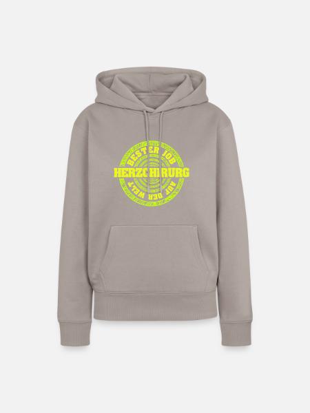 Job Herzchirurg - Frauen Premium Bio Hoodie - Taupe