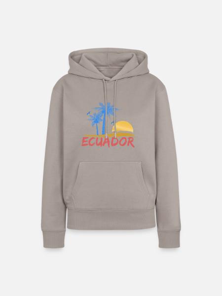 Strand Ecuador - Frauen Premium Bio Hoodie - Taupe