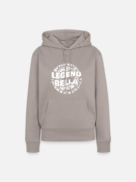 Frau Bella - Frauen Premium Bio Hoodie - Taupe
