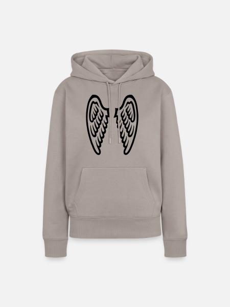 Flügel - Frauen Premium Bio Hoodie - Taupe