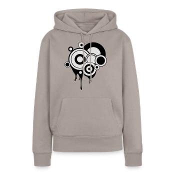 Faire fondre les circuits - Sweat à capuche Premium bio Femme - taupe - Devant - Julia (174cm)