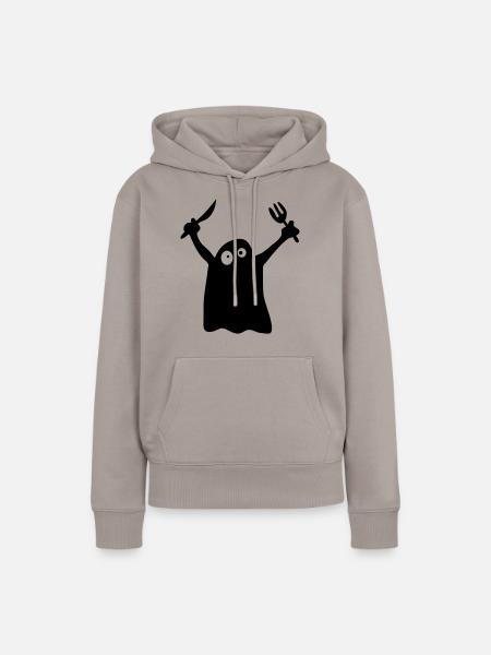 Hungry Ghost - Frauen Premium Bio Hoodie - Taupe