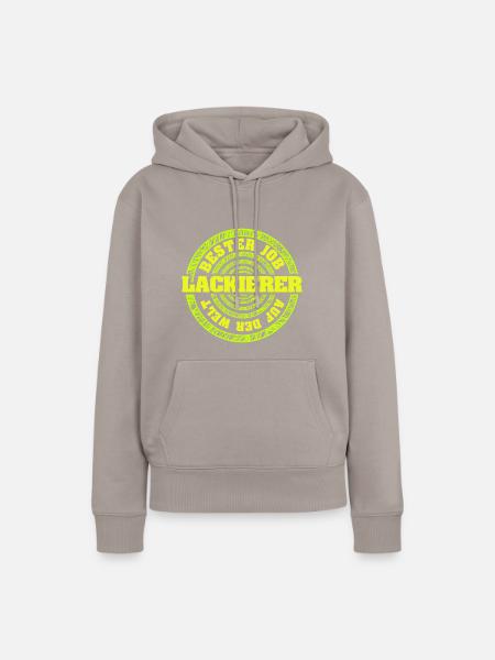 Job Lackierer - Frauen Premium Bio Hoodie - Taupe