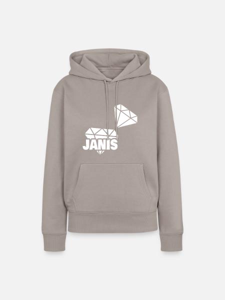 Kostbar Janis - Frauen Premium Bio Hoodie - Taupe