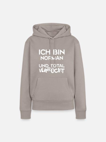 Vorname Norman - Frauen Premium Bio Hoodie - Taupe