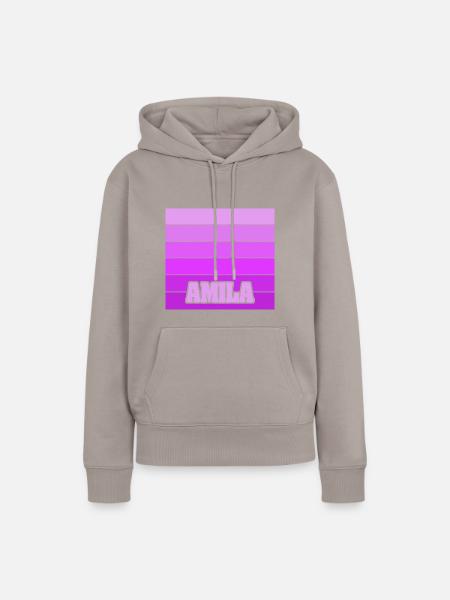 Mädchenname Amila - Frauen Premium Bio Hoodie - Taupe
