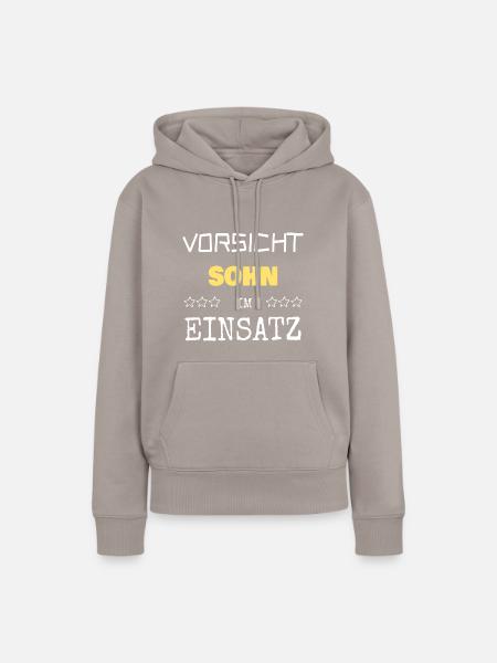 Berufung Sohn - Frauen Premium Bio Hoodie - Taupe