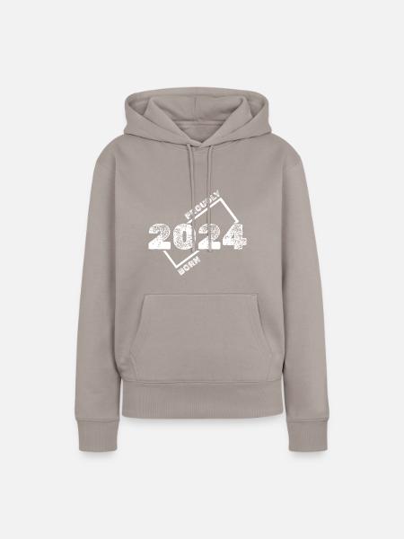 Geschenkidee 2024 - Frauen Premium Bio Hoodie - Taupe