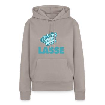 Lasse - Frauen Premium Bio Hoodie - Taupe - Vorne - Julia (174cm)
