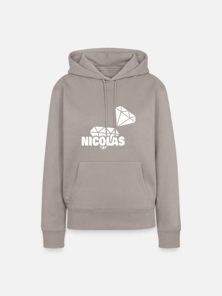 Kostbar Nicolas - Frauen Premium Bio Hoodie - Taupe