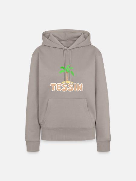 Tessin als Tessin - Frauen Premium Bio Hoodie - Taupe