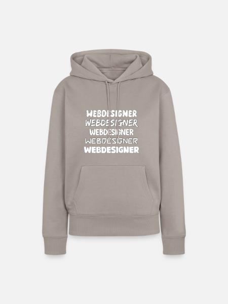 Webdesigner als Job - Frauen Premium Bio Hoodie - Taupe