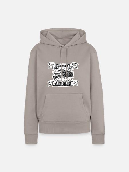 Geschenk für Aurelio - Frauen Premium Bio Hoodie - Taupe