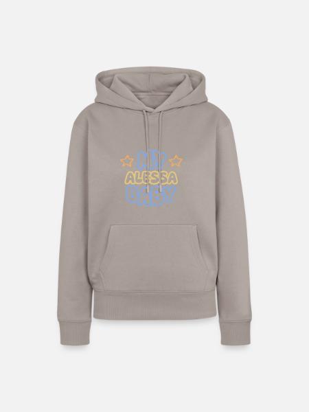 Vorname Alessa - Frauen Premium Bio Hoodie - Taupe