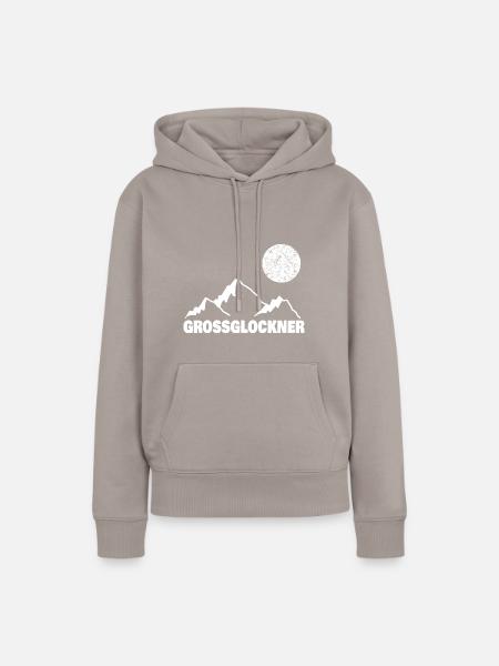 Grossglockner - Frauen Premium Bio Hoodie - Taupe