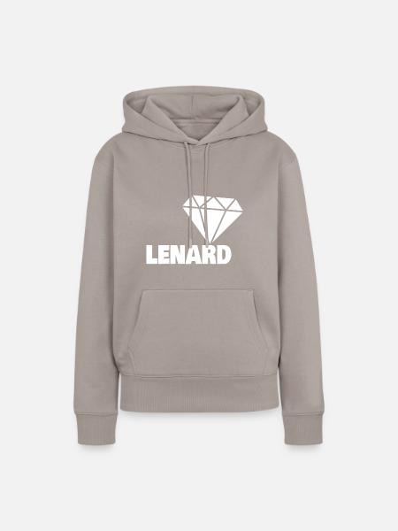 Geschenk für Lenard - Frauen Premium Bio Hoodie - Taupe