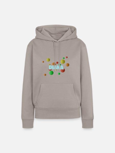 Diana Diana - Frauen Premium Bio Hoodie - Taupe